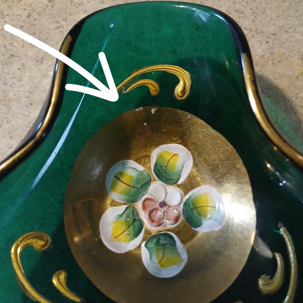 Vintsge Bohemian Art Glass Dish - Picture 11 of 11
